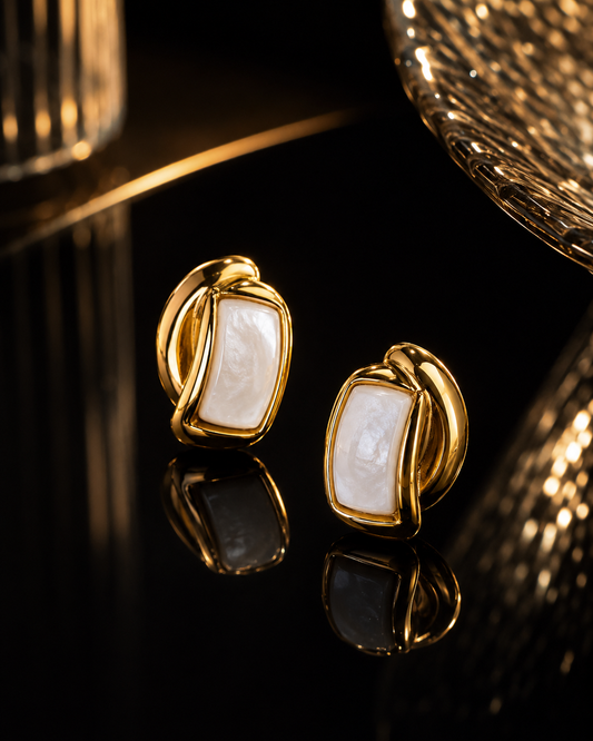 Ivory Embrace Statement Earrings