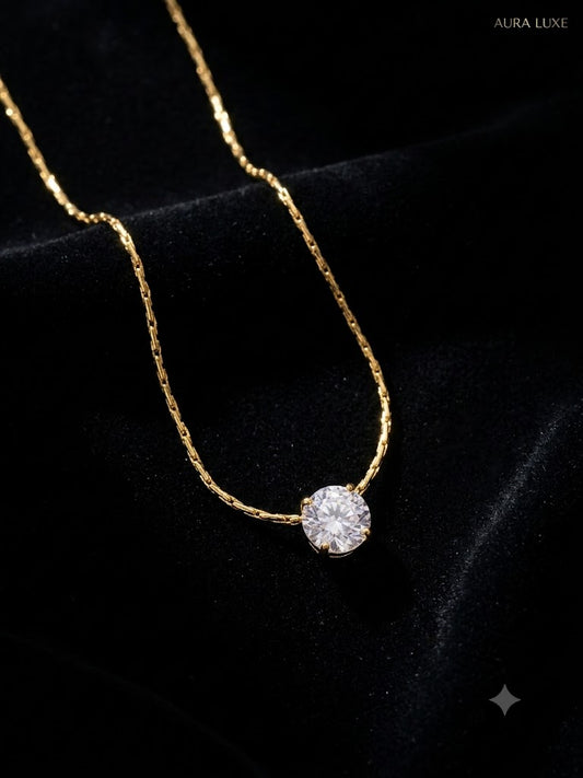 Celeste Solitaire Pendant Necklace