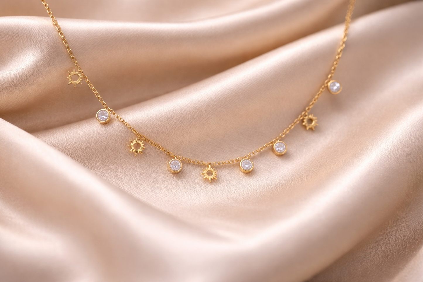 Celestial Spark Charm Necklace