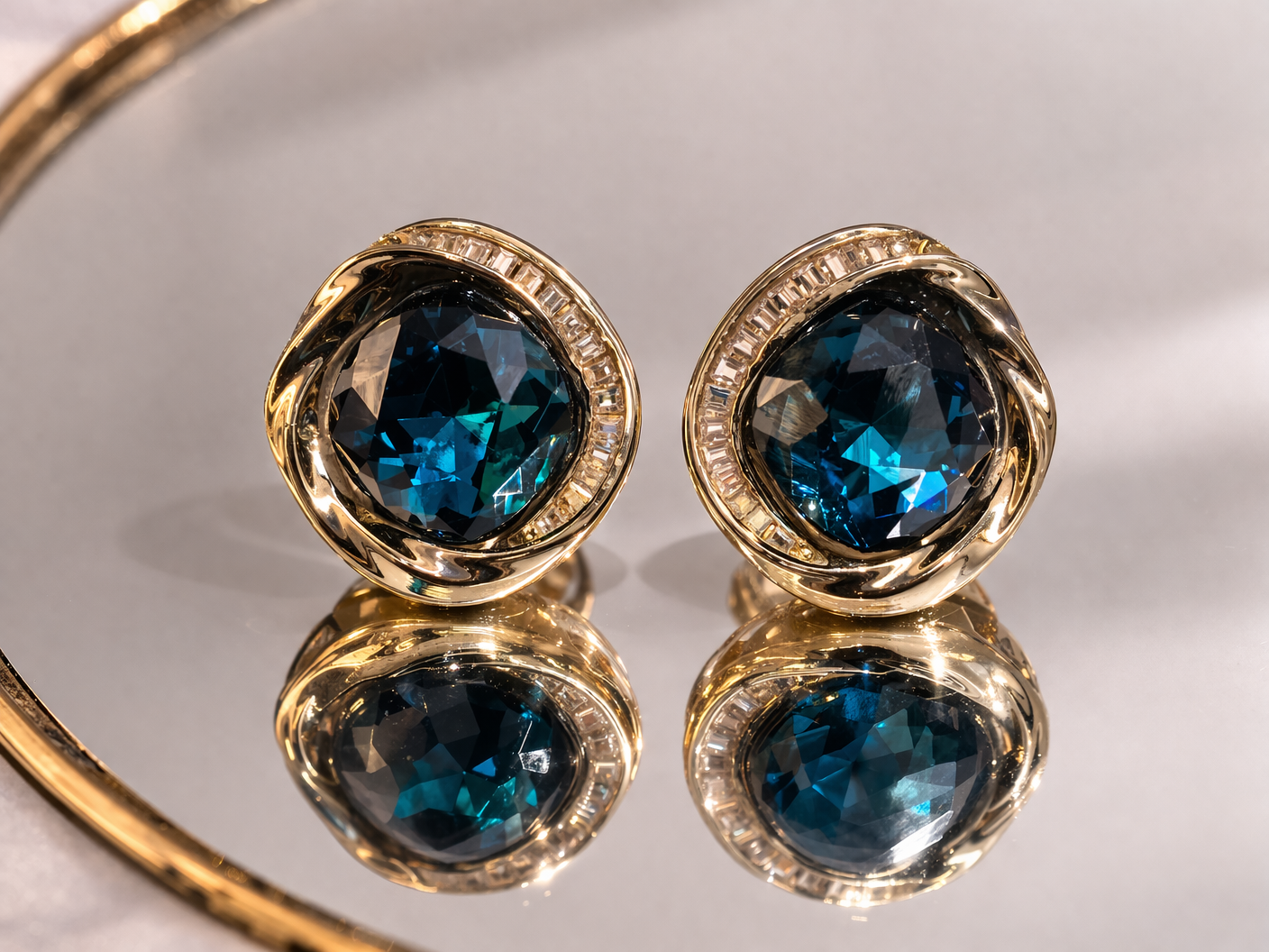 Emerald Teal Studs