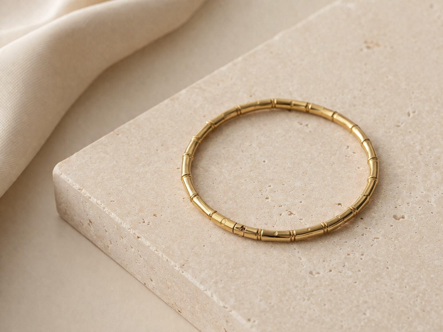 Bamboo Link Gold-Tone Luxe Bracelet