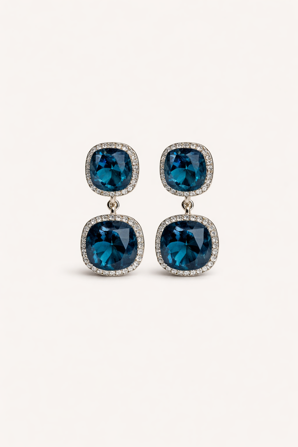 Royal Blue Double Drop Earrings