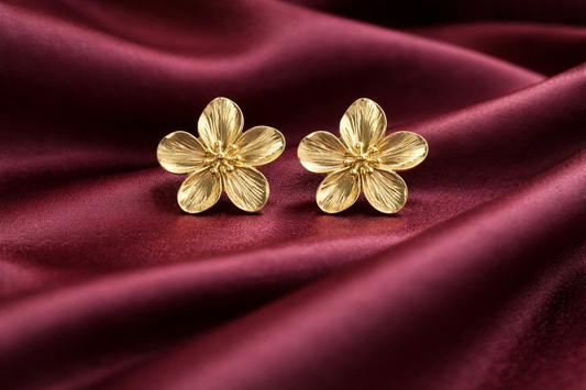 Aurora Gold Blossom Stud Earrings