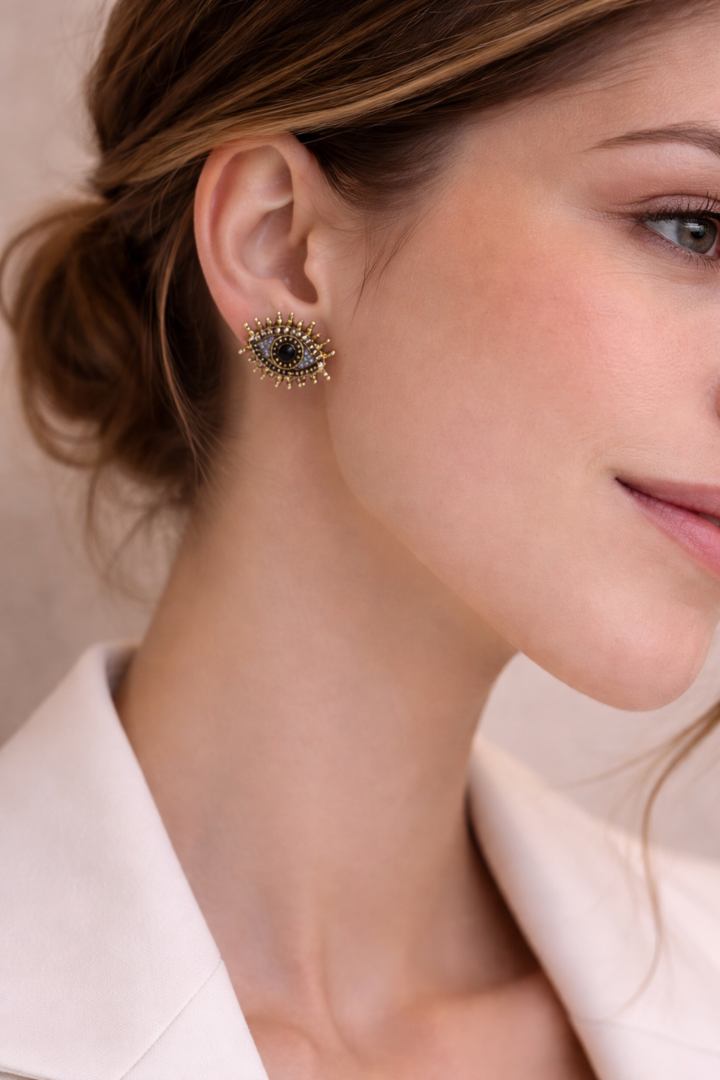 Mystic Eye Statement Stud Earrings