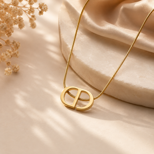 Signature Monogram Pendant Necklace