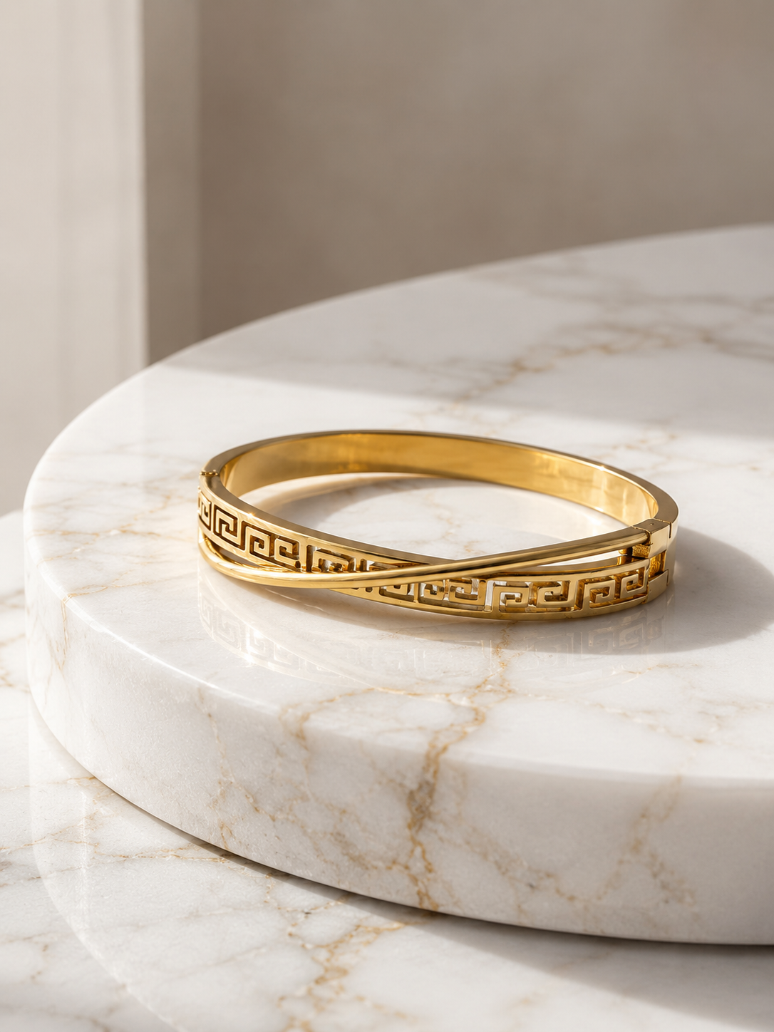 Aurelia Greek Pattern Bangle