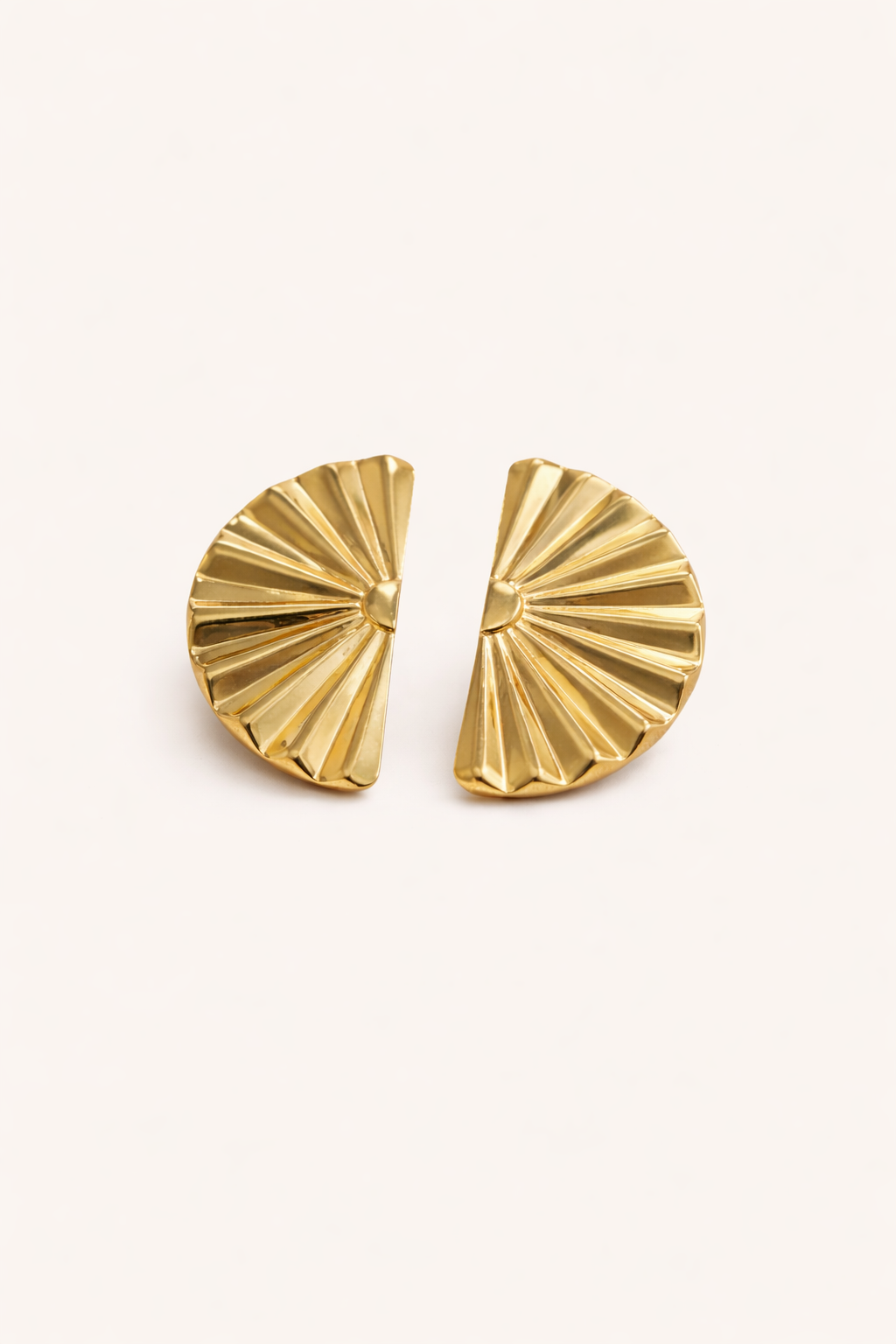 Aurora Gold Fan Stud Earrings