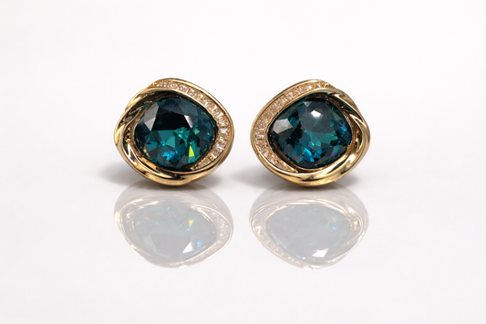 Emerald Teal Studs