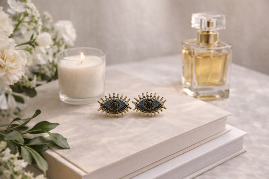 Mystic Eye Statement Stud Earrings