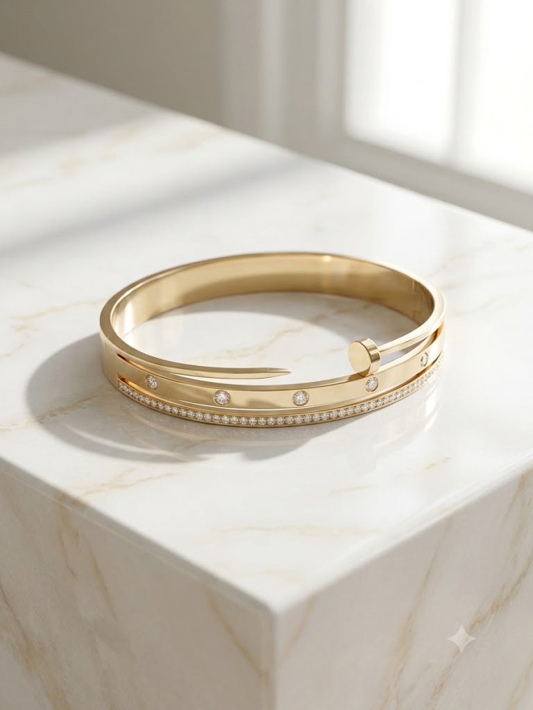 Celestial Nail Crystal Bangle