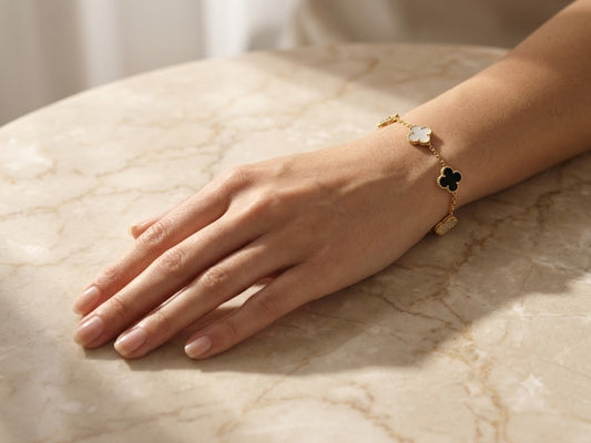 Noir Blossom Charm Bracelet