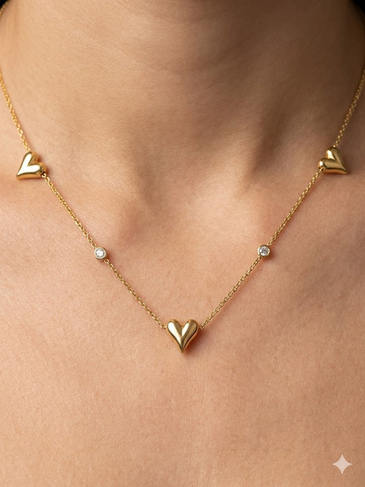 Golden Heart Whisper Necklace