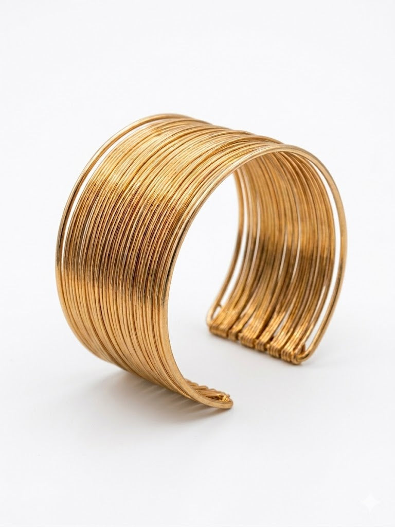 Layered Gold Cuff Bracelet