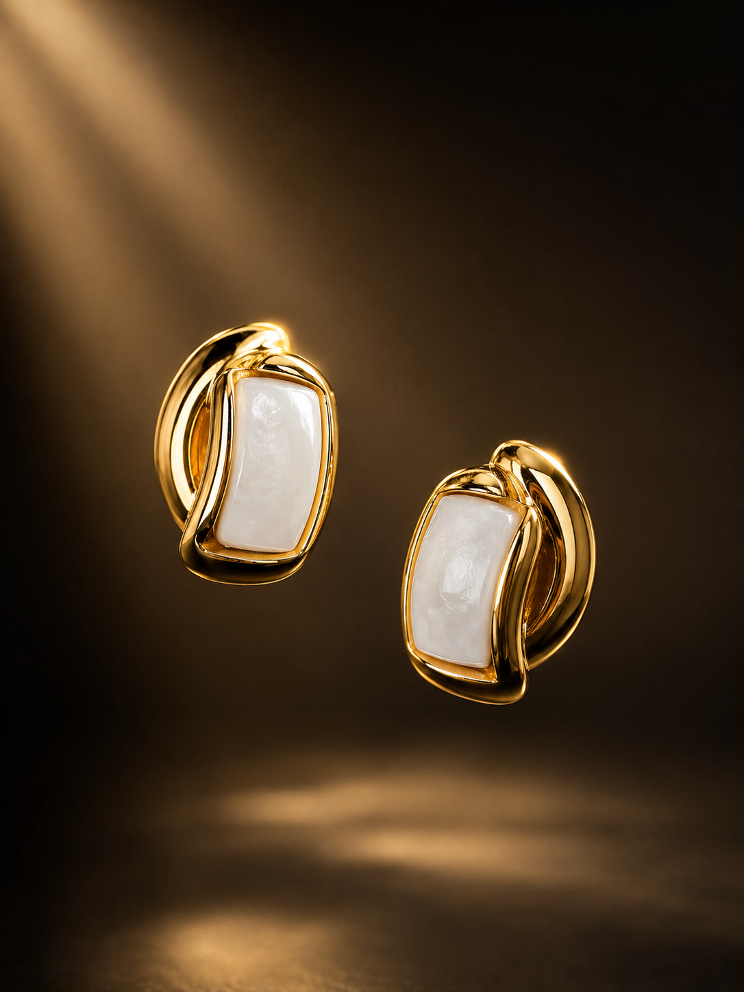 Ivory Embrace Statement Earrings