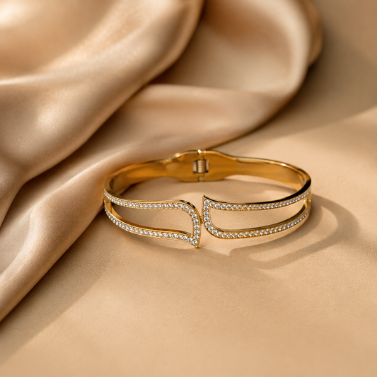 Celeste Crystal Open Cuff Bracelet