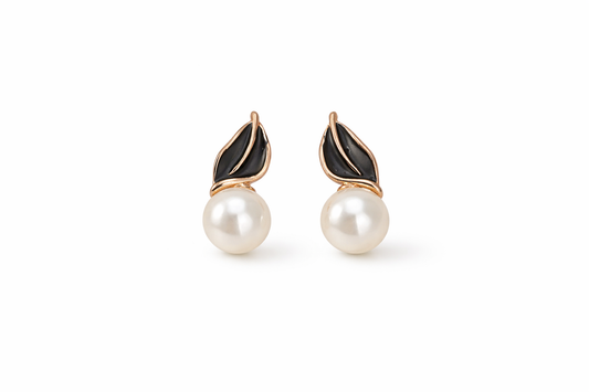 Midnight Pearl Drop Earrings
