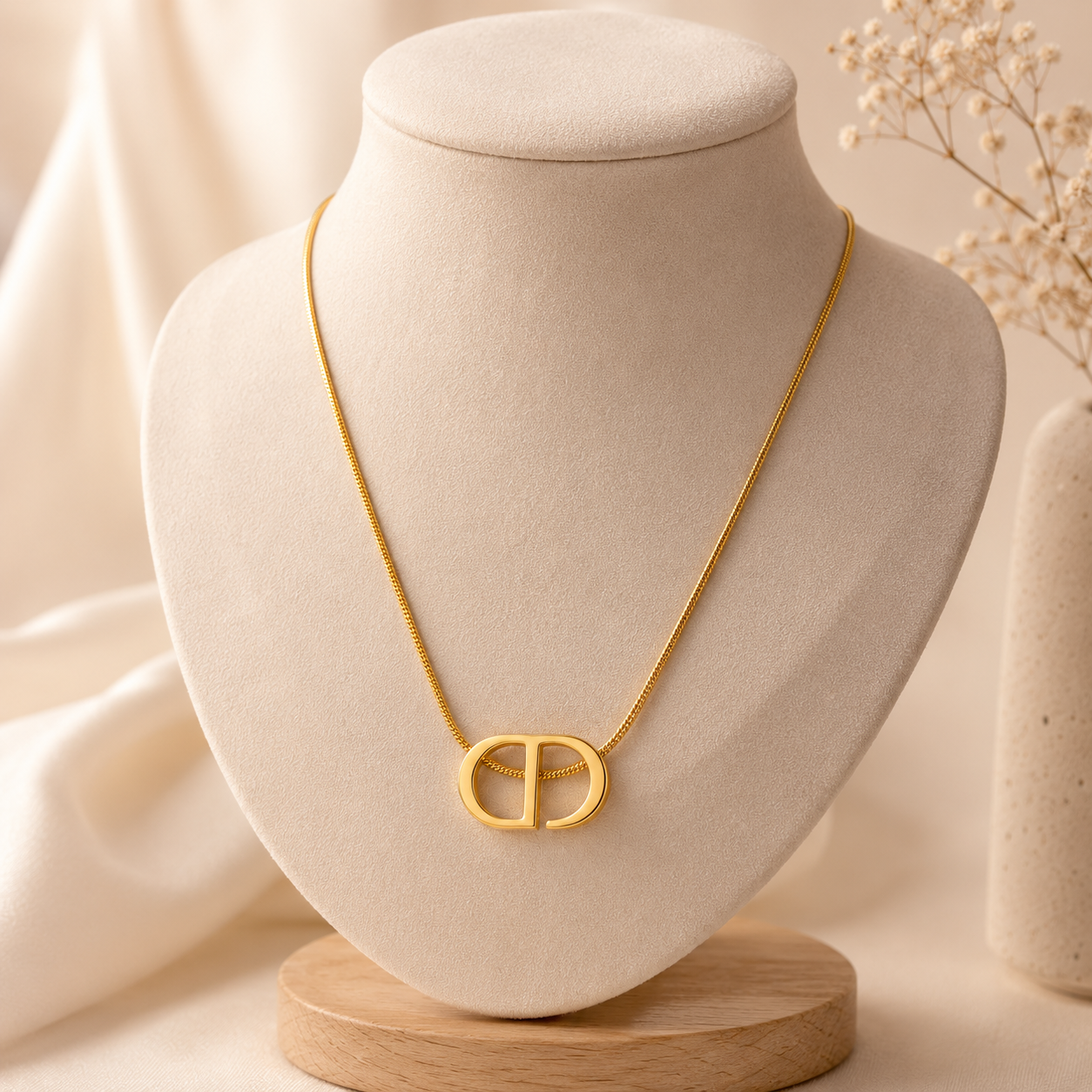 Signature Monogram Pendant Necklace