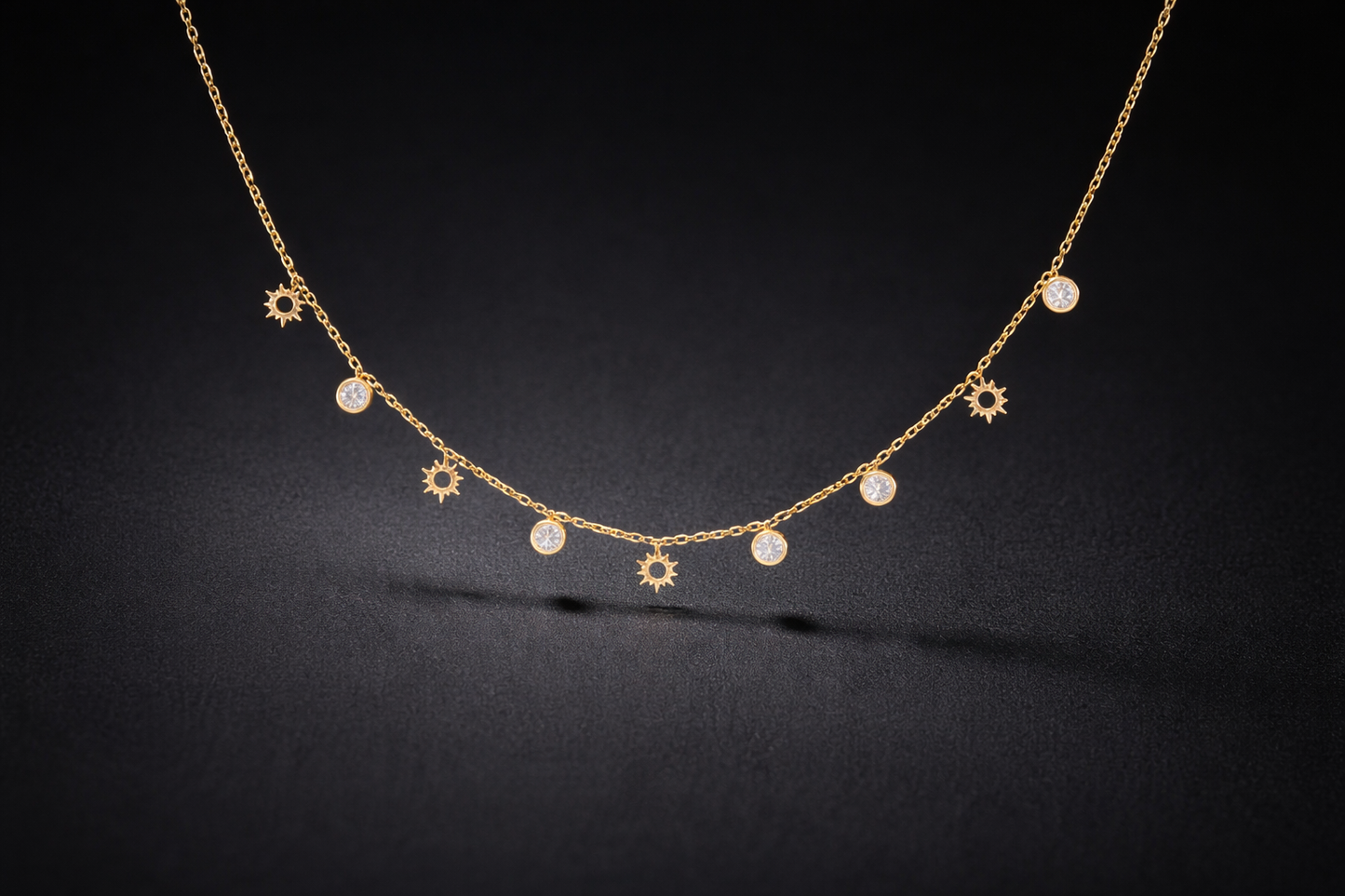 Celestial Spark Charm Necklace