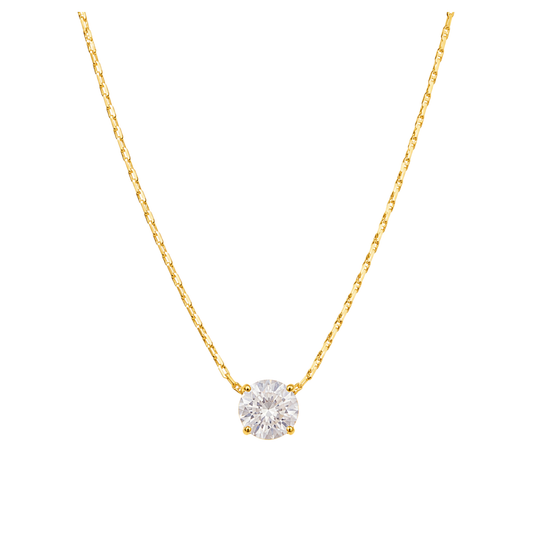Celeste Solitaire Pendant Necklace