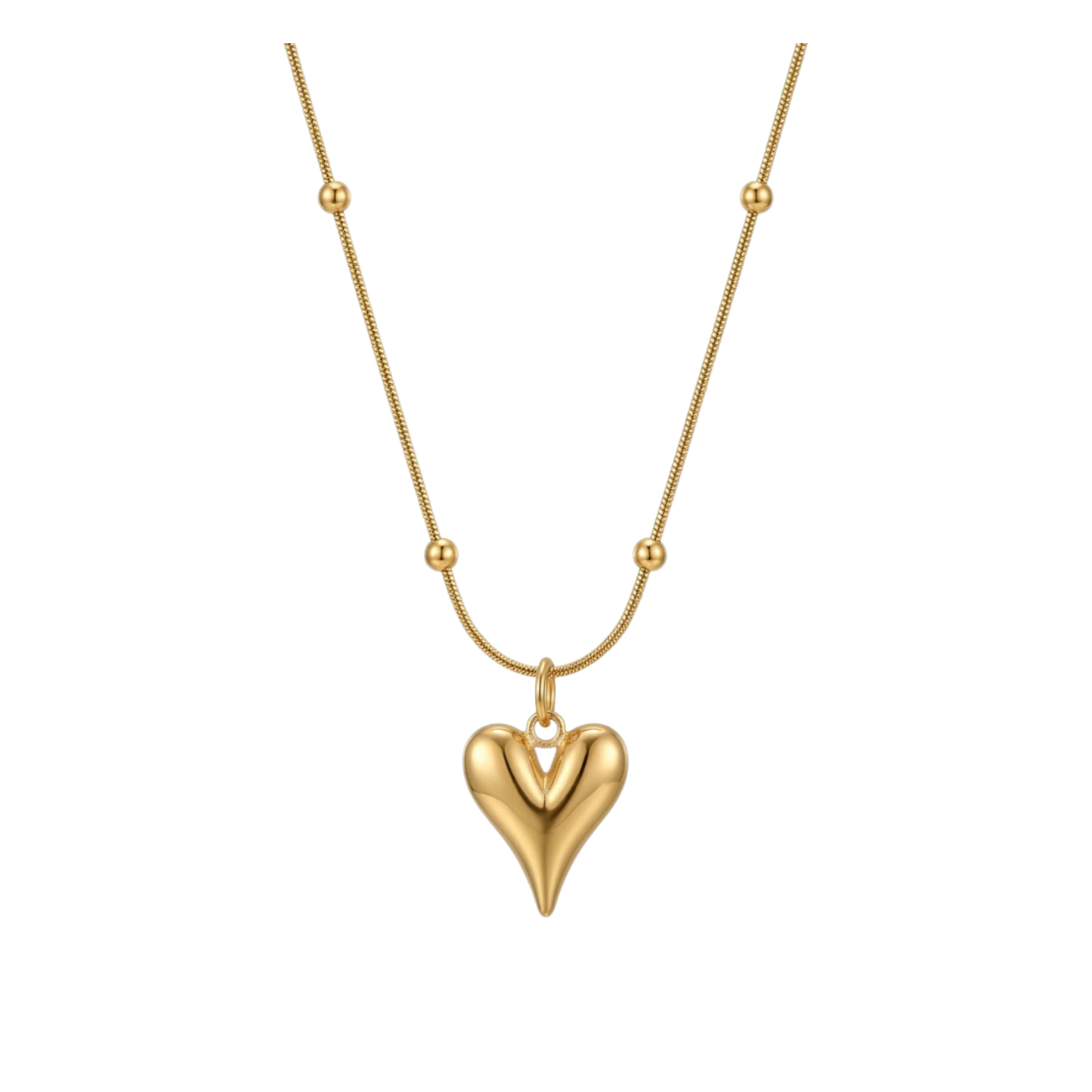 Golden Heart Pendant Necklace