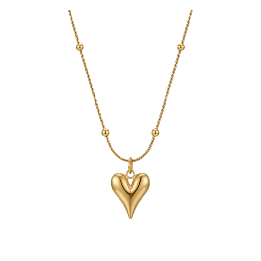 Golden Heart Pendant Necklace