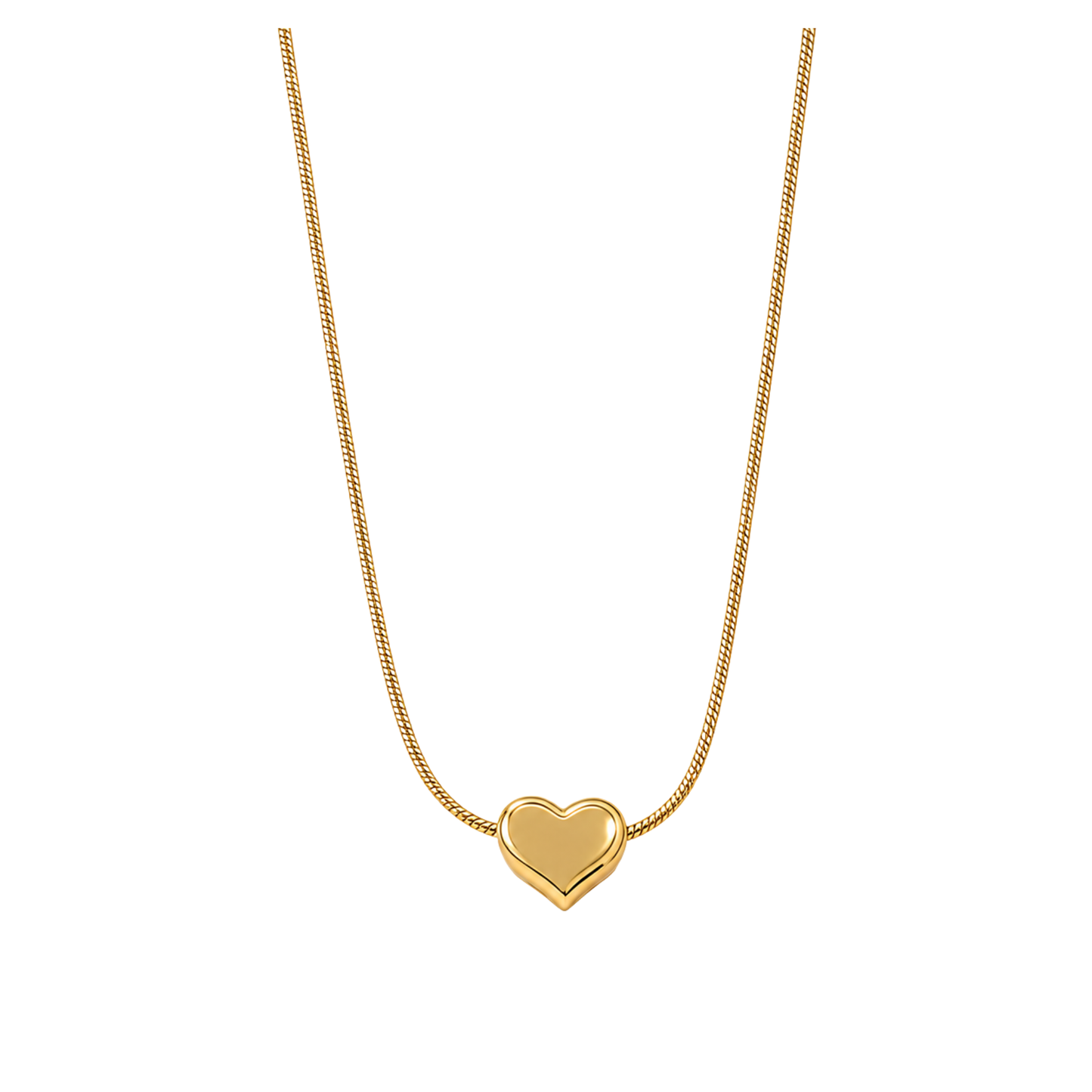 Minimal Heart Charm Necklace