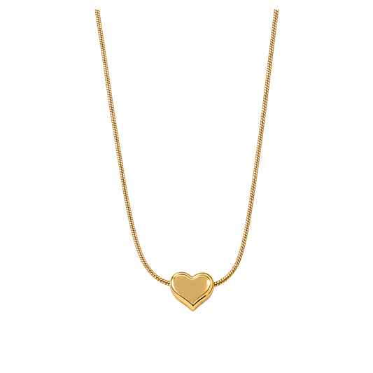 Minimal Heart Charm Necklace