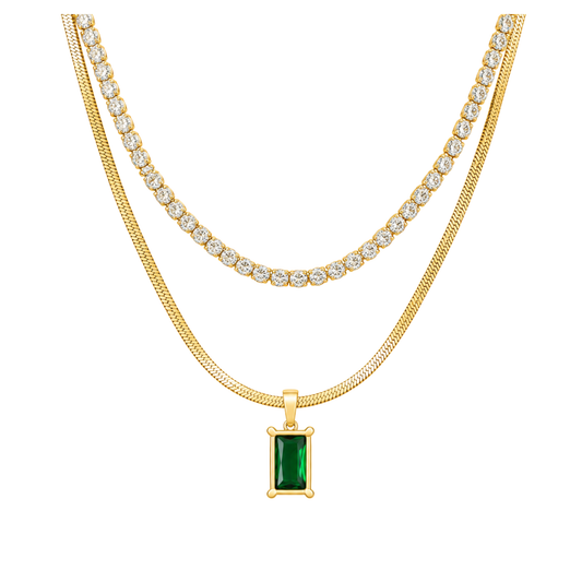 Emerald Luxe Layered Necklace