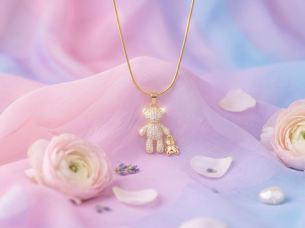 Teddy Charm Pendant Necklace