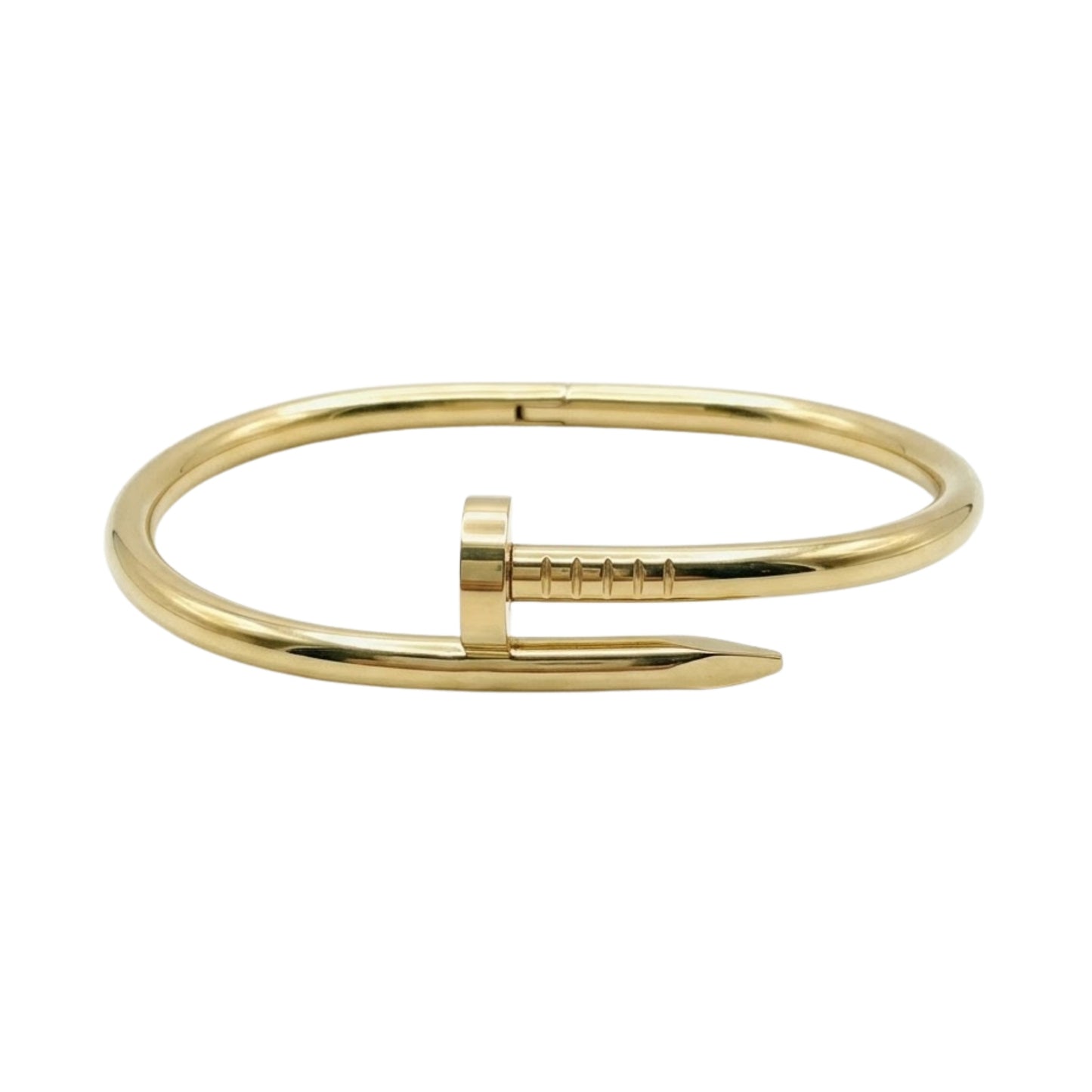 Iconic Nail Gold-Tone Statement Bangle