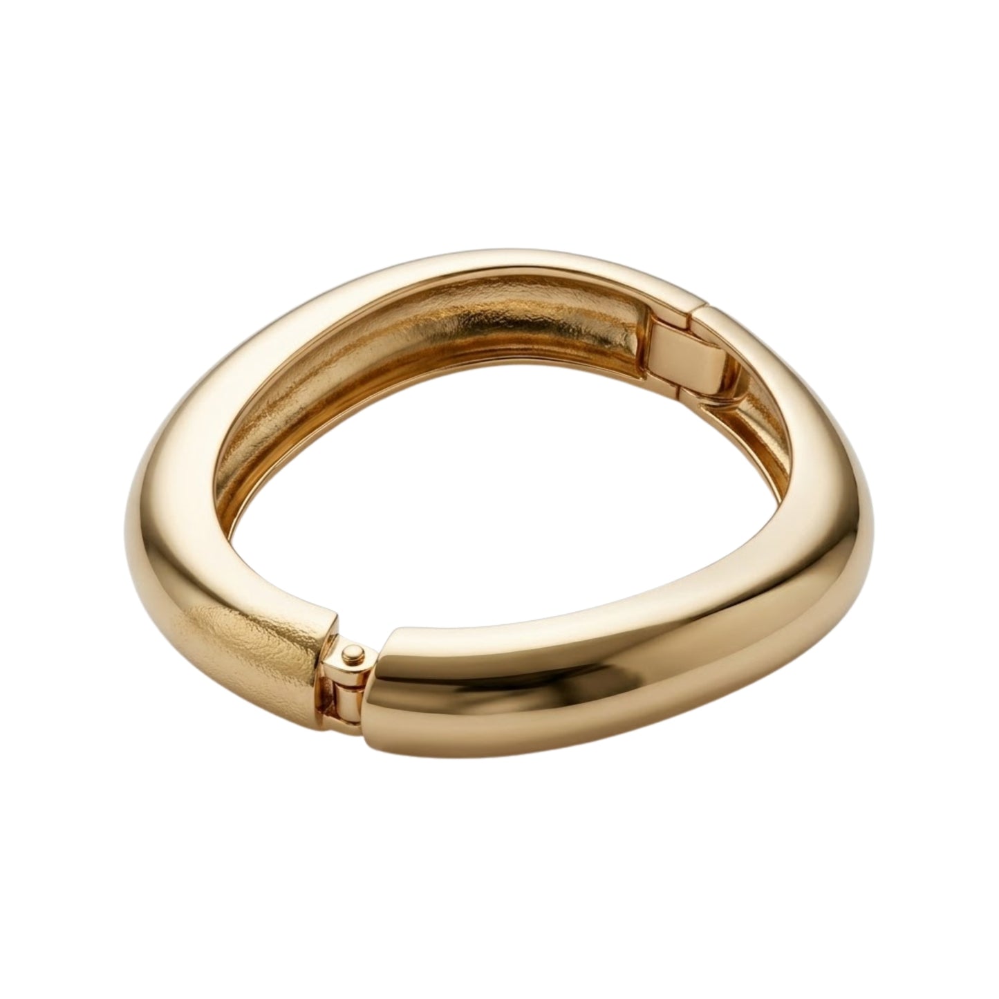 Minimal Luxe High-Polish Gold Dome Bangle