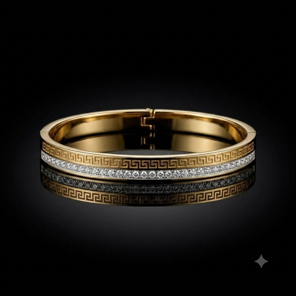 Regal Greca Crystal Bangle
