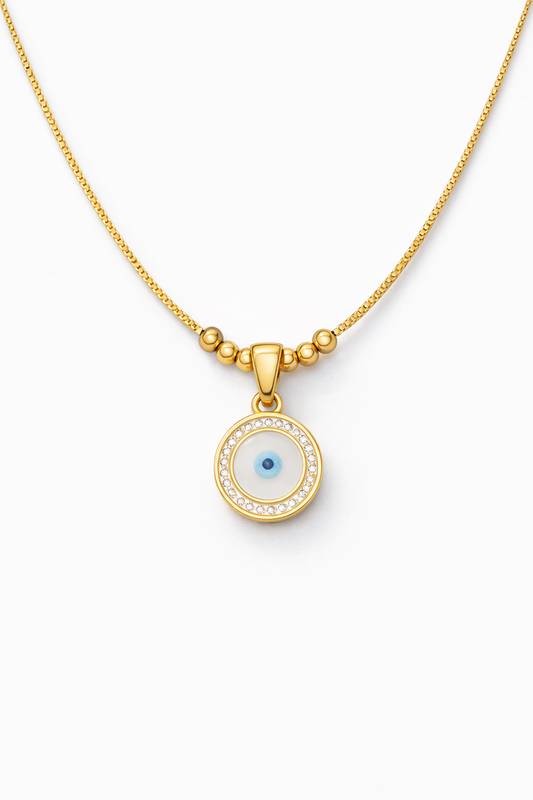 Evil Eye Aura Gold Necklace