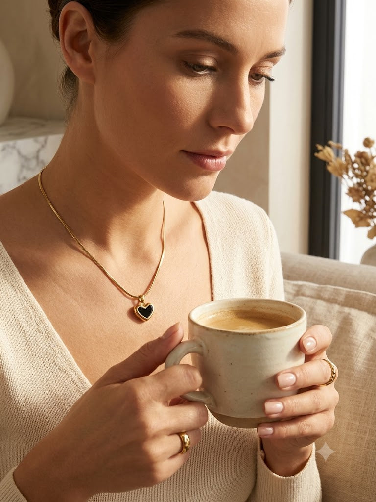 Midnight Heart Pendant Necklace