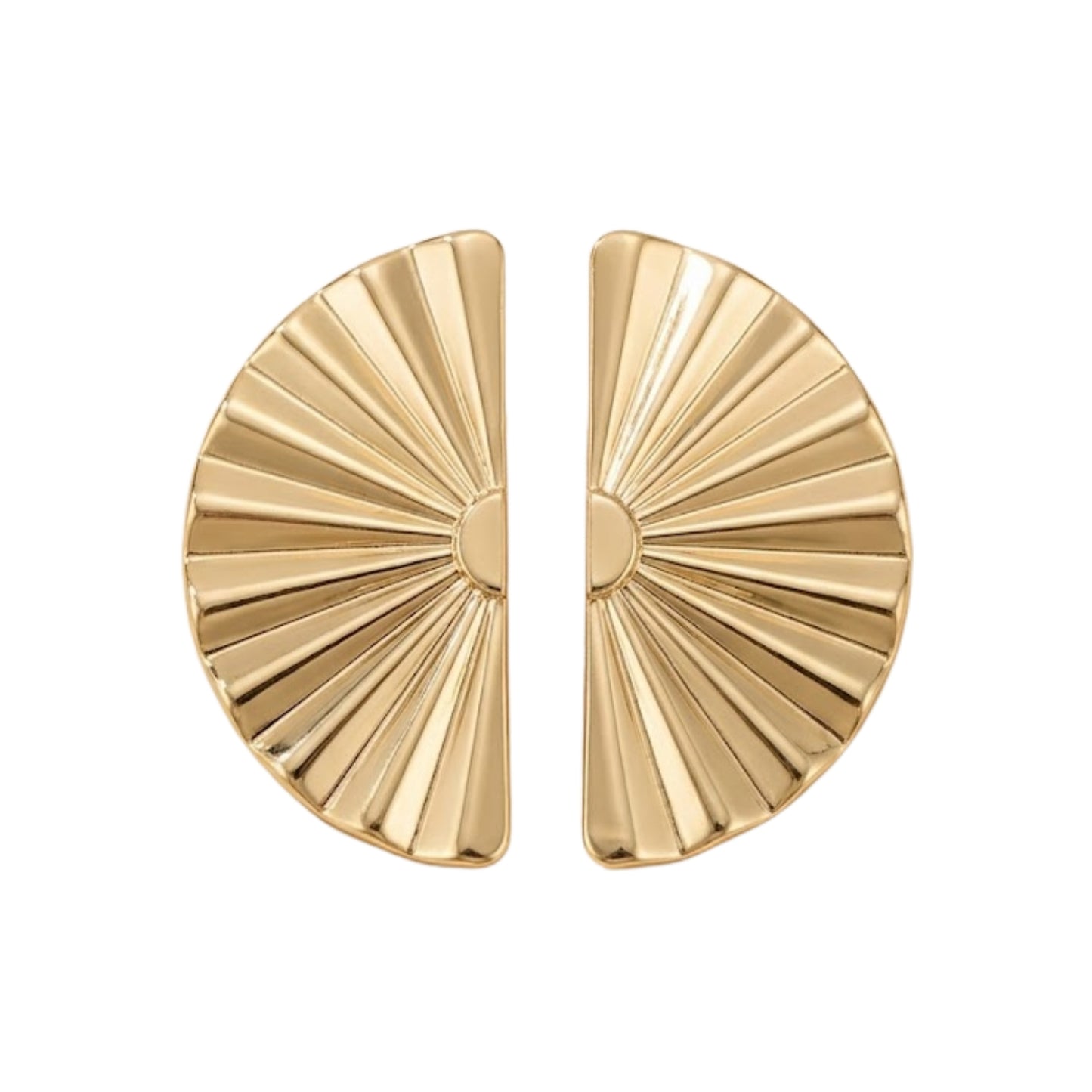 Aurora Gold Fan Stud Earrings