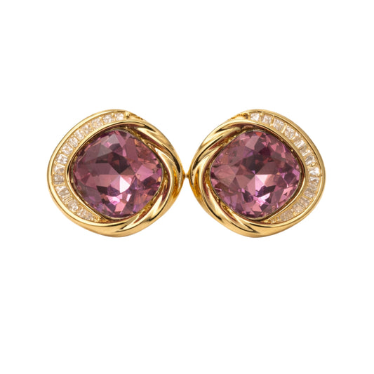 Blush Emerald Stud Earrings