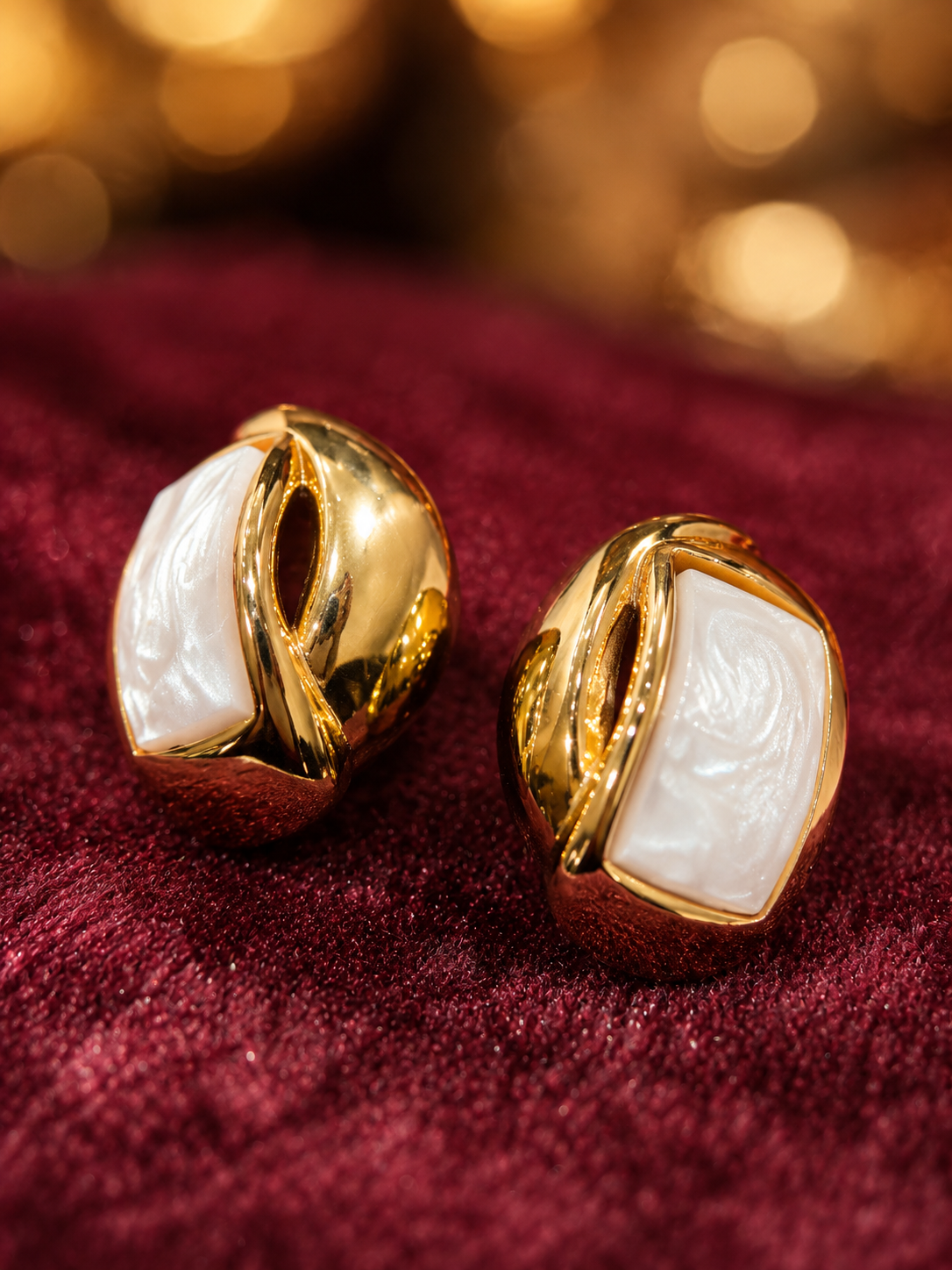 Ivory Embrace Statement Earrings