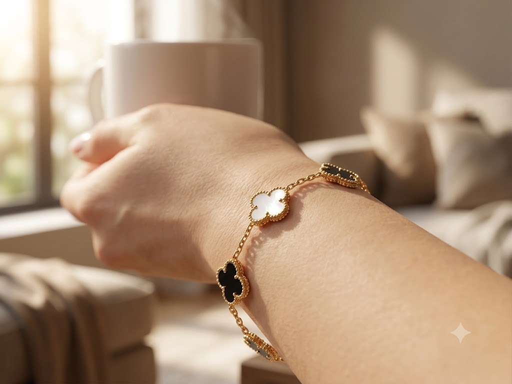 Noir Blossom Charm Bracelet