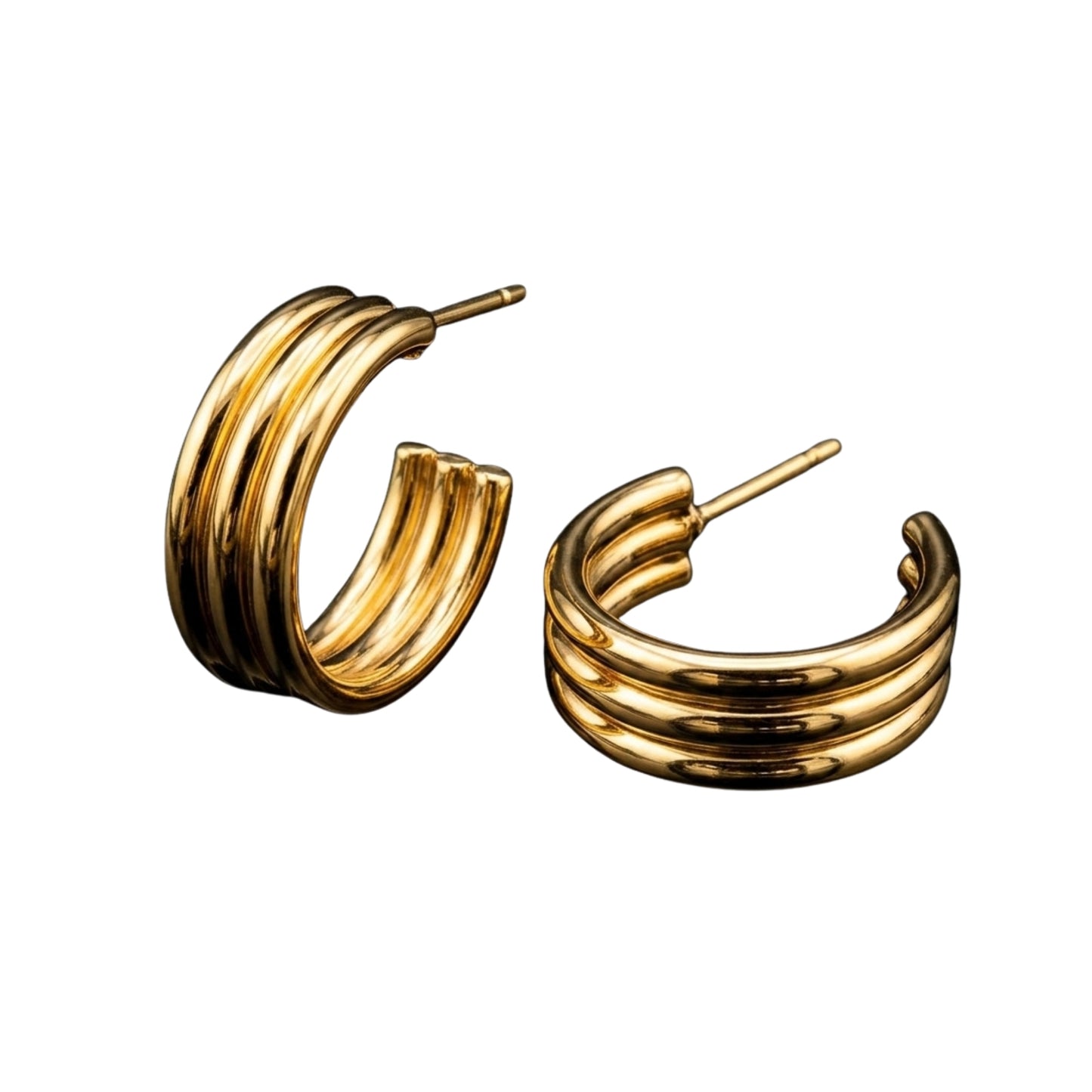 Golden Curve Hoops