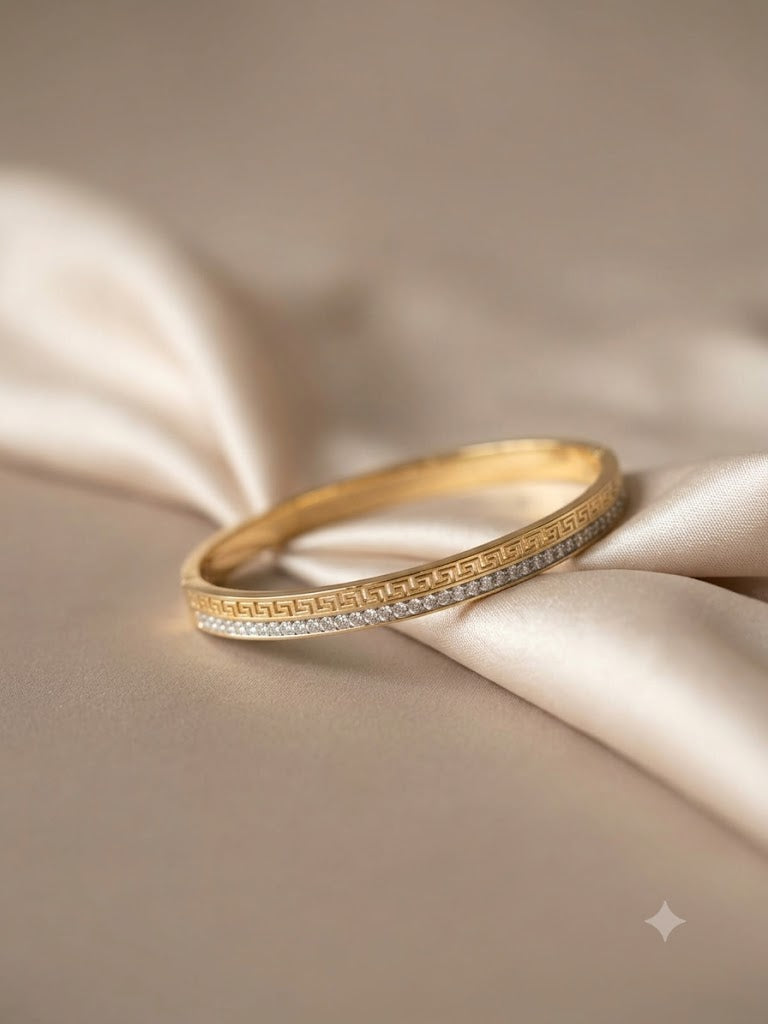 Regal Greca Crystal Bangle