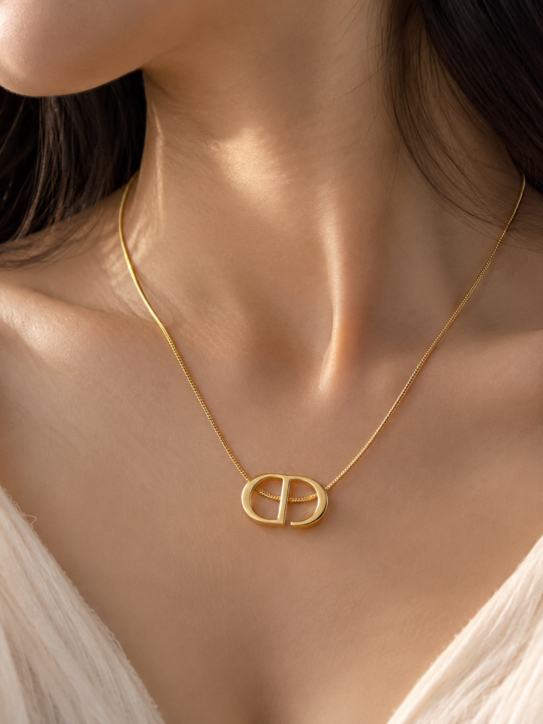 Signature Monogram Pendant Necklace