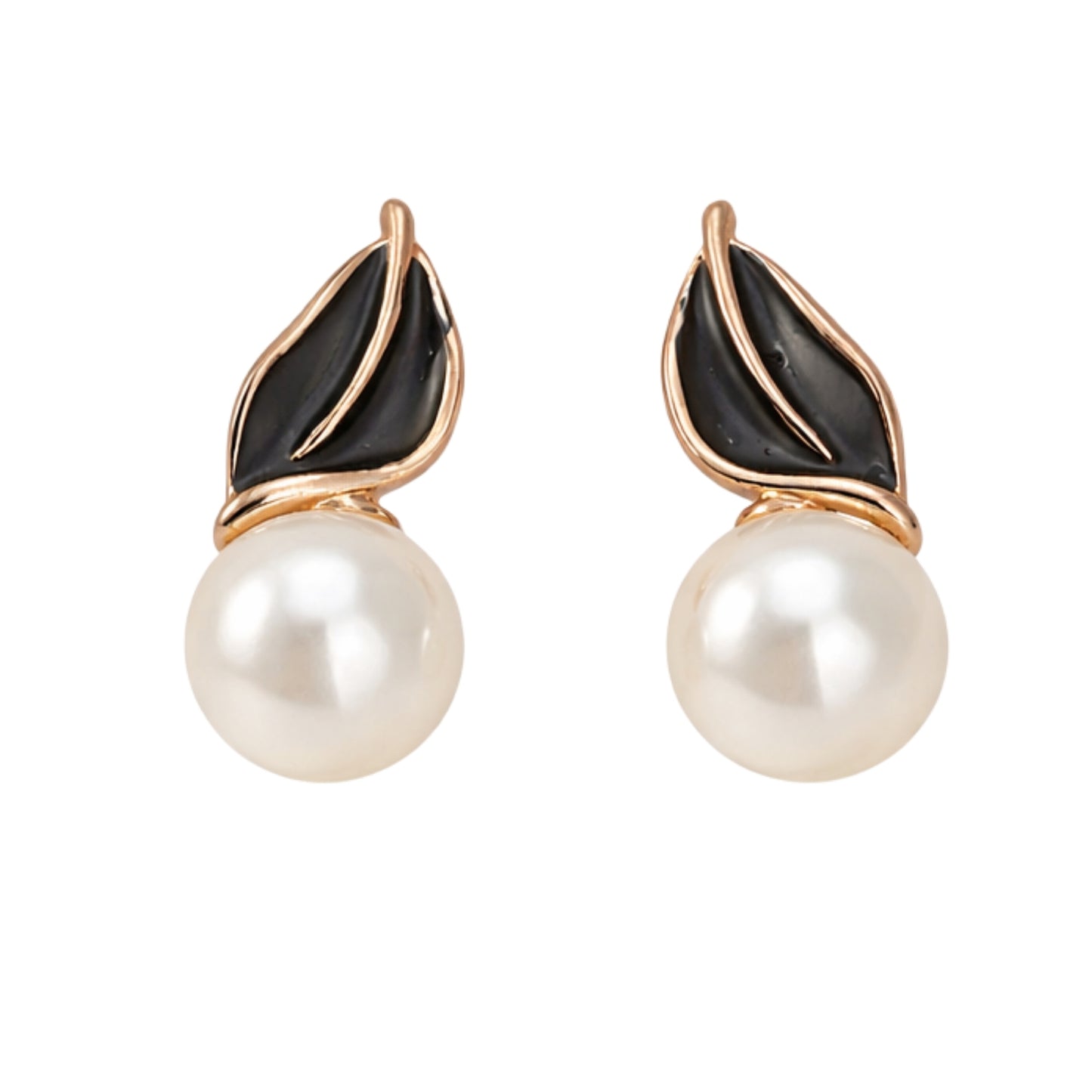 Midnight Pearl Drop Earrings