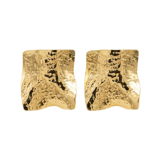 Molten Gold Statement Studs