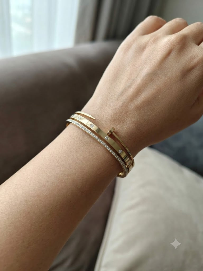 Celestial Nail Crystal Bangle