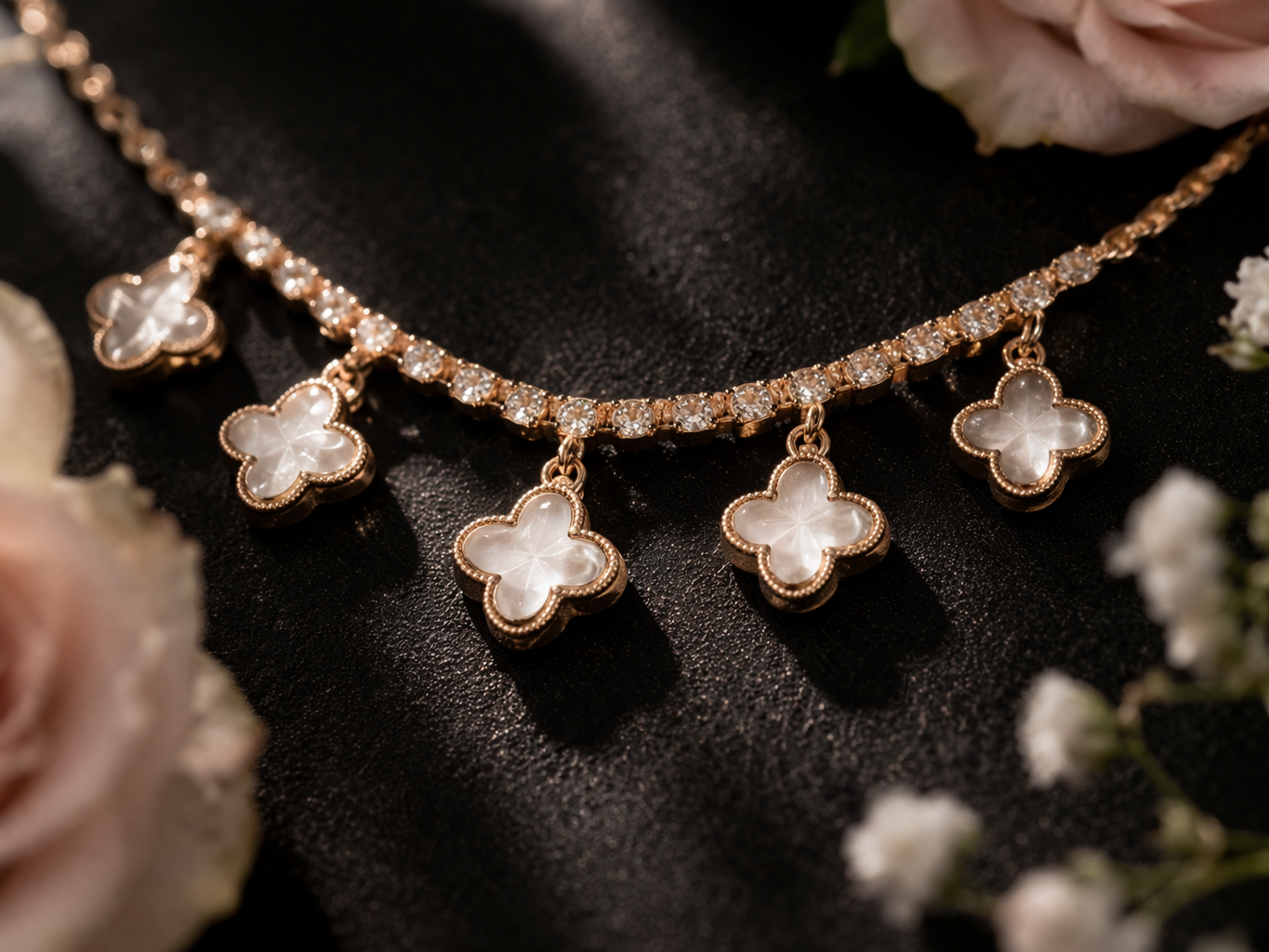 Clover Luxe Cascade Necklace