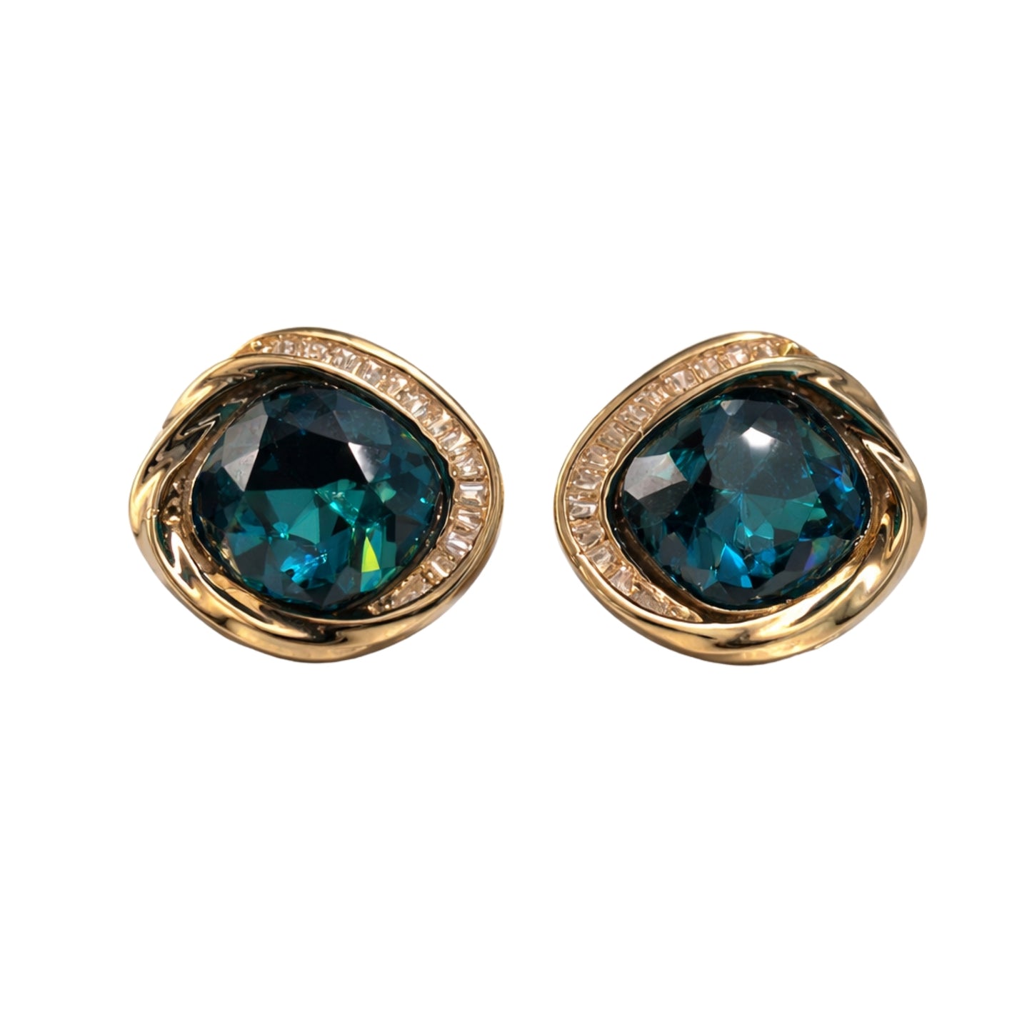 Emerald Teal Studs