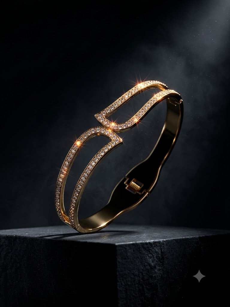 Celeste Crystal Open Cuff Bracelet