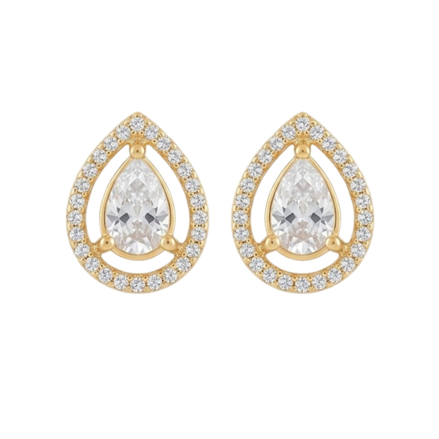 Teardrop Crystal Stud Earrings