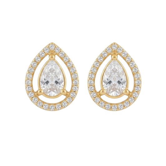 Teardrop Crystal Stud Earrings