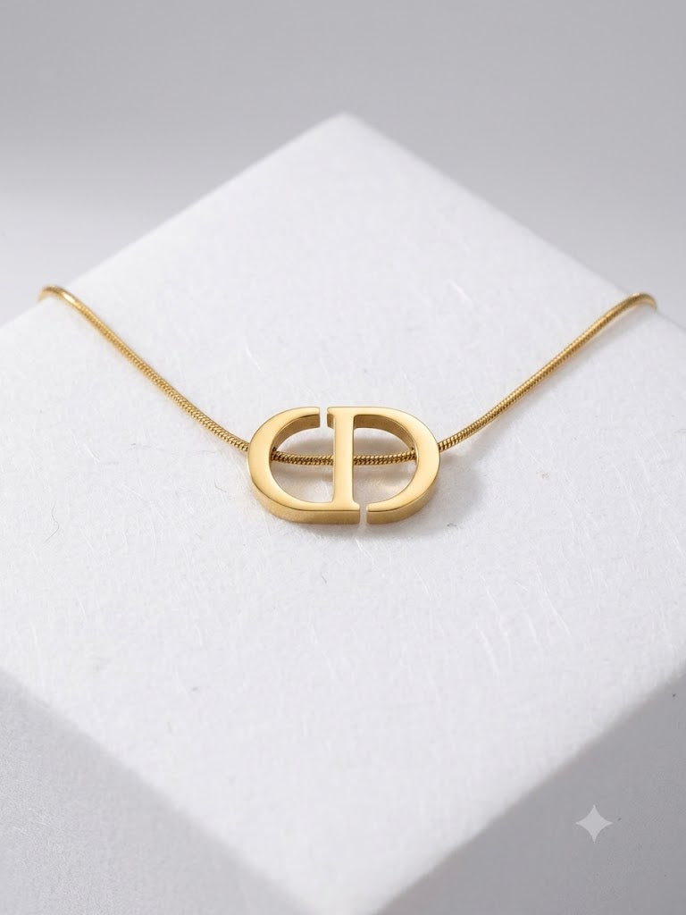 Signature Monogram Pendant Necklace
